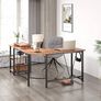 NEW SALE | Computer desk, L-shaped Corner Desk with 2-Layer Storage,Large PC Laptop Table with Monitor Stand and CPU Stand,Gaming Desk Writing Table for Office Home Image 4