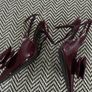 Zara burgundy heels size 6 Image 2
