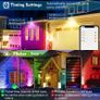 LED Flood Lights Outdoor, 30W 2pack Smart RGB Floodlight with APP Control, IP66 Waterproof, 2700K Warm White, Timer, Colour Changing Outdoor Light for Garden, UK 3-Plug Image 5