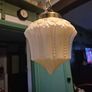 Original cream leaf design glass original 1920s Art Deco ceiling light Image 7