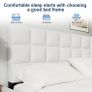 King Bed Frame, Easy Assembly, Sturdy Wooden Slat Support, Upholstered Image 6