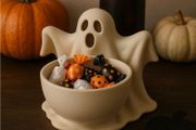 Spooky Ghost Catchall Bowl Halloween Decor