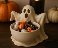 Spooky Ghost Catchall Bowl Halloween Decor