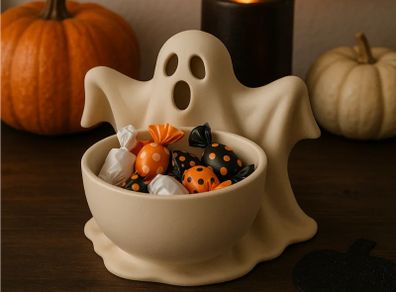 Spooky Ghost Catchall Bowl Halloween Decor