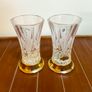 2 Killarney Crystal Vases 22ct Gold Finish bases Image 6