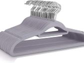_Home Premium Velvet Hangers for Shirts, Dresses, Suits, Jackets, Strappy Tops - Non-Slip - Pack of 50 - Velvet Hangers with Pull Bar