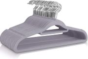 _Home Premium Velvet Hangers for Shirts, Dresses, Suits, Jackets, Strappy Tops - Non-Slip - Pack of 50 - Velvet Hangers with Pull Bar