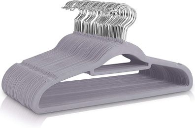 _Home Premium Velvet Hangers for Shirts, Dresses, Suits, Jackets, Strappy Tops - Non-Slip - Pack of 50 - Velvet Hangers with Pull Bar