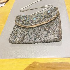 Vintage hand beaded clutch purse