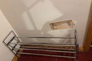 chrome-plated, extendable shoe rack