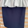 dress Zara size medium dress front playsuit back navy with blue frilled top Image 6