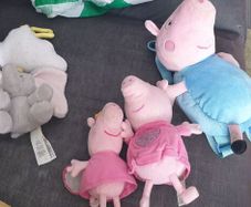 Peppa pig soft teddys and elephant baby mobile