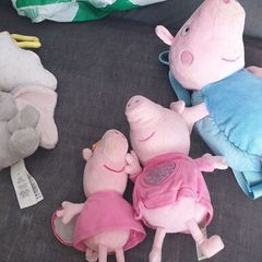 Peppa pig soft teddys and elephant baby mobile