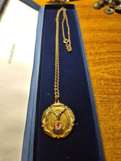 Vintage R.A.F.A. Medallion Necklace Royal Air Force Association