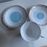 Regina  beautiful colours china teacup saucer and plate trio ten euro per trio Image 6