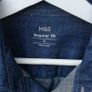 M&S mens blue denim style long sleeve Shirt Medium size Image 2