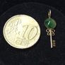 Vintage 14ct Gold 585 Green Stone Key Pendant Charm Image 3