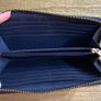 Coach Navy Leather Accordian Zip Wallet Image 6