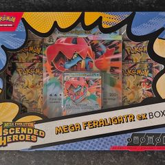 FREE Tracked Shipping, Pokemon Ascended Heroes Mega Feraligatr ex box