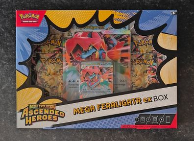 FREE Tracked Shipping, Pokemon Ascended Heroes Mega Feraligatr ex box