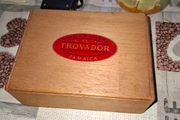 Old Empty Wooden Cigar Box for El Trovador Cigars Made In Jamaica, Postage Available or Collection,