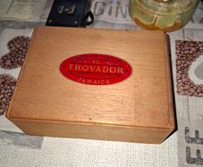 Old Empty Wooden Cigar Box for El Trovador Cigars Made In Jamaica, Postage Available or Collection,