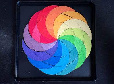 Grimm's Wooden Toys - Magnet Puzzle - Rainbow Wheel