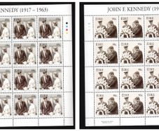 2013 Ireland 50th Death Anniversary of John F Kennedy (JFK) Commemorative Stamps Sheetlet 1A1A1A1A Mint Never Hinged  (MNH)