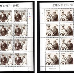 2013 Ireland 50th Death Anniversary of John F Kennedy (JFK) Commemorative Stamps Sheetlet 1A1A1A1A Mint Never Hinged  (MNH)