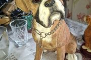 Beautiful Large Heavy Boxer Dog Ornament in Good Condition, Postage Available
