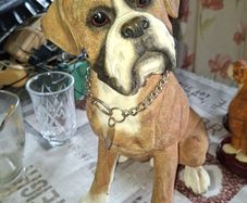 Beautiful Large Heavy Boxer Dog Ornament in Good Condition, Postage Available