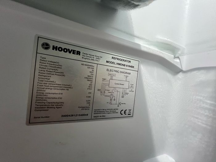 Hoover Black Fridge Freezer