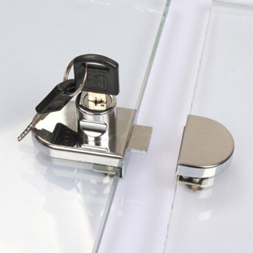 Glass Door Lock Keyed Drawer Cabinet Display