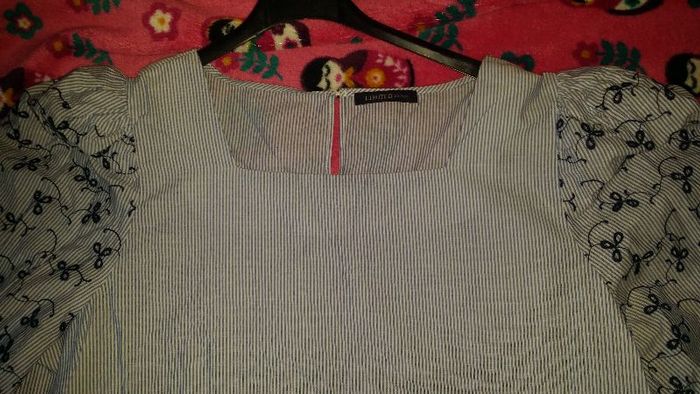 Brand new M&S Limited Edition Blue mix embroidered  blouse size UK18 EU46 Postage included