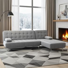 Nordic Corner Sofa Bed with Chaise Longue - Perfect for Christmas 236 cm
