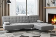 Aroa large Corner Sofa Bed with Chaise , Grey
