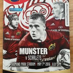 2016 Munster v Scarlets - Guinness PRO12 Programme
