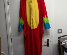 bright and colourful parrot onesie