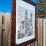 Large Framed M.C. Escher "Waterfall" Vintage Print  Custom Artisan Wood Frame (63.5cm x 83.4cm) Image 8