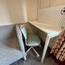 VITVAL Loft bed frame with mattress & desk top, white/light grey, 90x200 cm Image 8