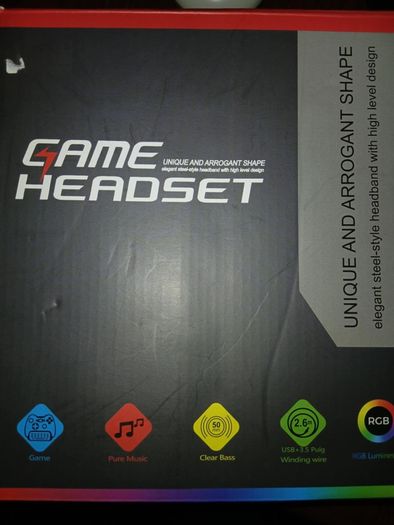 Gaming Headset Super Bass Gaming Headset ,Light Heaphones