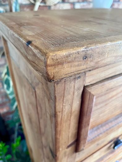 Rustic pine chest