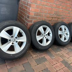 Alloys VW Skoda Etc Geniune 5x112 New Tyres