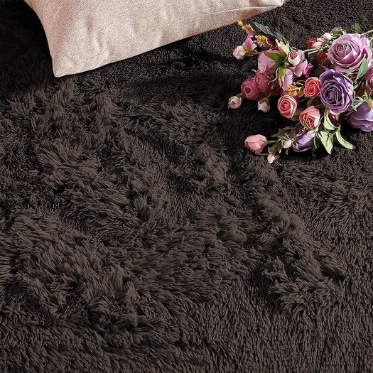 FREE EXPRESS SHIPPING Area Rugs 50x80cm for Bedroom Anti Slip - Modern Super Soft Thick Pile Small Fluffy Shaggy Rug Non Shedding