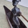 Ebony African caved Fishing Boat. Image 7