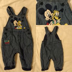 Disney Baby Mickey Mouse Lined Dungaree,s