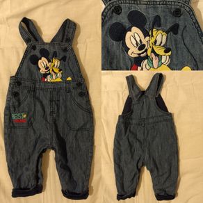 Disney Baby Mickey Mouse Lined Dungaree,s