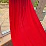 Red Velour Cape size 6-8 years Image 4