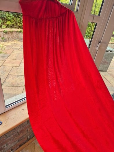 Red Velour Cape size 6-8 years