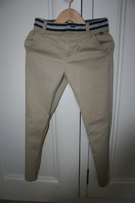 Jasper Conran Boys Slim Fit Beige Chino Trousers Age 8 Years Like New
